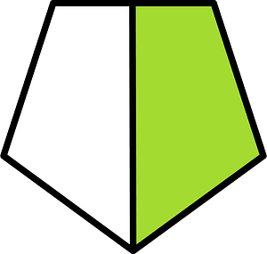 Lime Pentagon Fraction 1:2