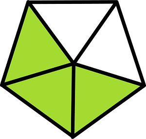 Lime Pentagon Fraction 3:5