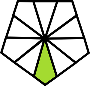 Lime Pentagon Fraction 1:10