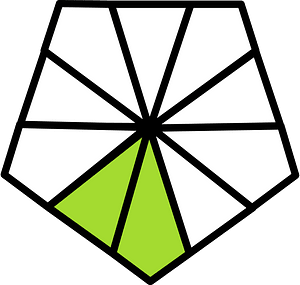 Lime Pentagon Fraction 2:10