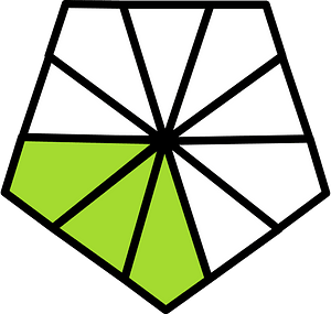 Lime Pentagon Fraction 3:10