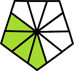 Lime Pentagon Fraction 4:10