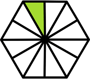 Lime Hexagon Fraction 1:12