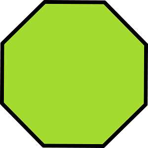 Lime Octagon Fraction 1:1