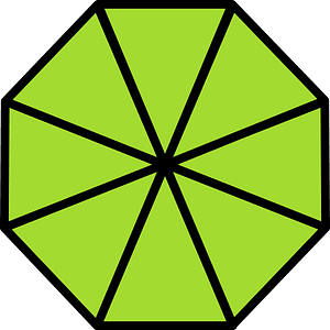 Lime Regular Octagon Fraction 8:8