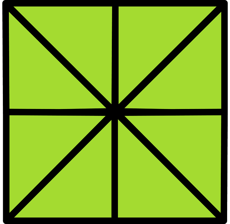 Lime Square Fraction 8:8