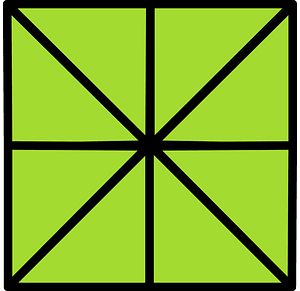 Lime Square Fraction 8:8