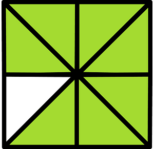 Lime Square Fraction 7:8