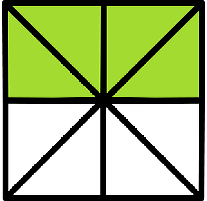 Lime Square Fraction 4:8