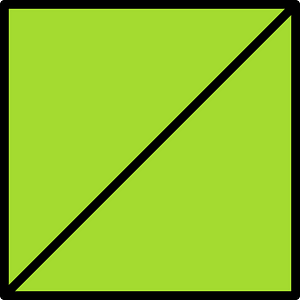 Lime Square Fraction 2:2