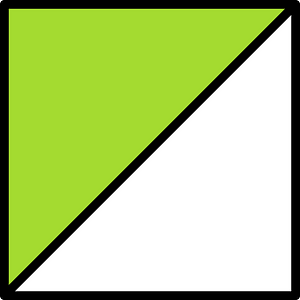 Lime Square Fraction 1:2
