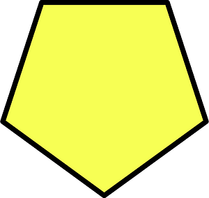 Yellow Pentagon Fraction 1:1