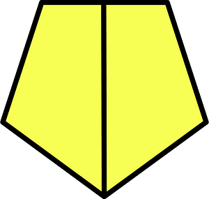 Yellow Pentagon Fraction 2:2