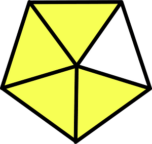 Yellow Pentagon Fraction 4:5