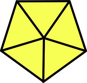 Yellow Pentagon Fraction 5:5