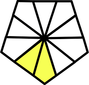 Yellow Pentagon Fraction 2:10