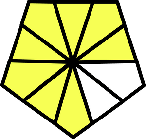Yellow Pentagon Fraction 8:10