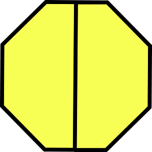 Yellow Octagon Fraction 2:2