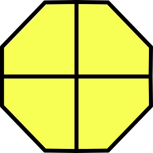 Yellow Octagon Fraction 4:4