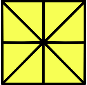Yellow Square Fraction 8:8