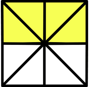 Yellow Square Fraction 4:8