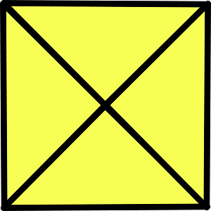 Yellow Square Fraction 4:4