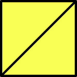 Yellow Square Fraction 2:2