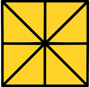 Yellow-Amber Square Fraction 8:8