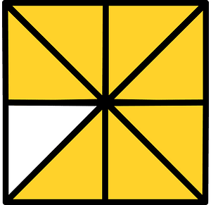 Yellow-Amber Square Fraction 7:8