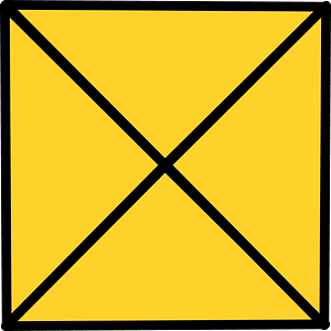 Yellow-Amber Square Fraction 4:4