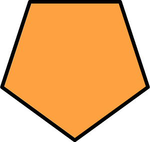 Orange Pentagon Fraction 1:1
