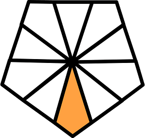 Orange Pentagon Fraction 1:10