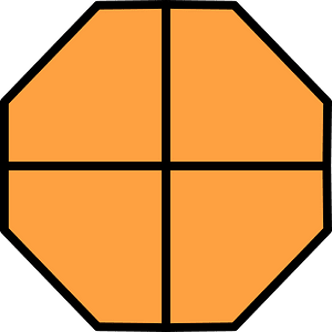 Orange Octagon Fraction 4:4
