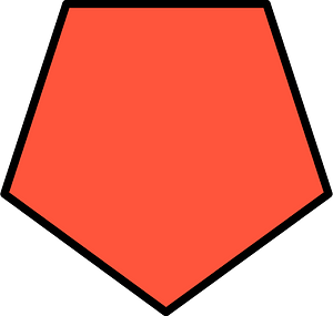 Vermilion Pentagon Fraction 1:1