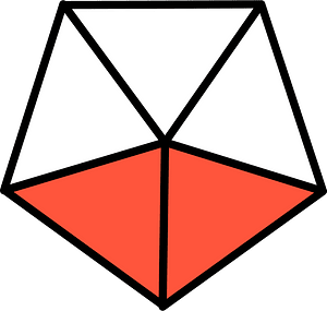 Vermilion Pentagon Fraction 2:5