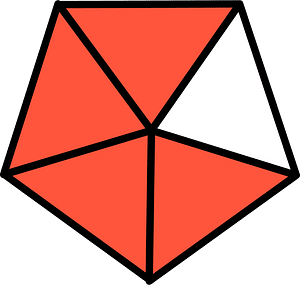 Vermilion Pentagon Fraction 4:5