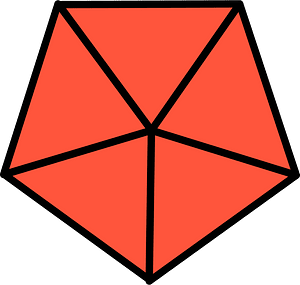 Vermilion Pentagon Fraction 5:5