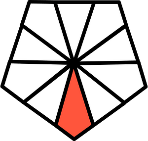 Vermilion Pentagon Fraction 1:10