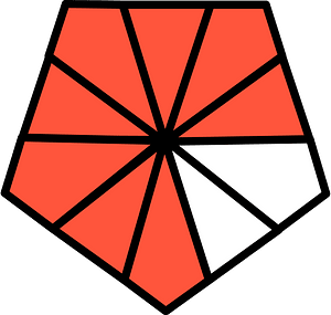 Vermilion Pentagon Fraction 8:10