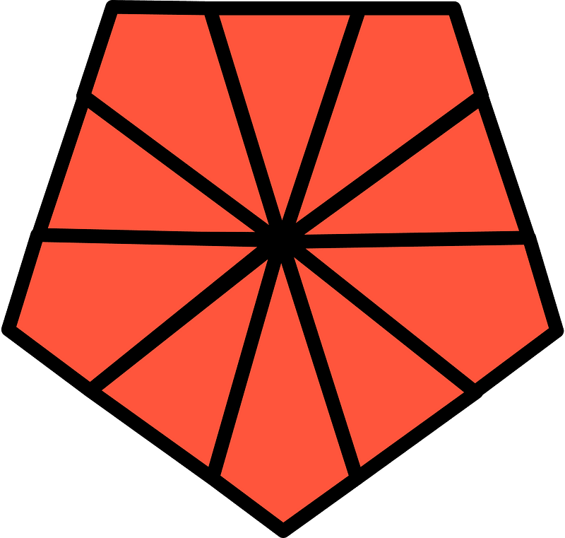 Vermilion Pentagon Fraction 10:10