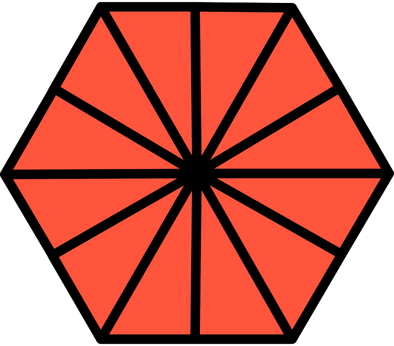 Vermilion Hexagon Fraction 12:12
