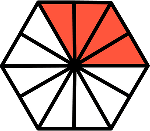 Vermilion Hexagon Fraction 4:12