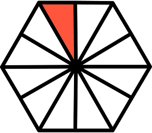 Vermilion Hexagon Fraction 1:12