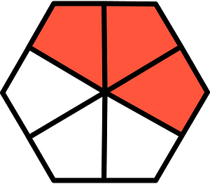 Vermilion Hexagon Fraction 3:6