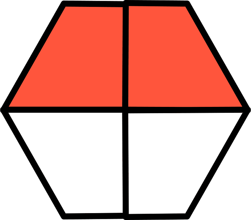 Vermilion Hexagon Fraction 2:4