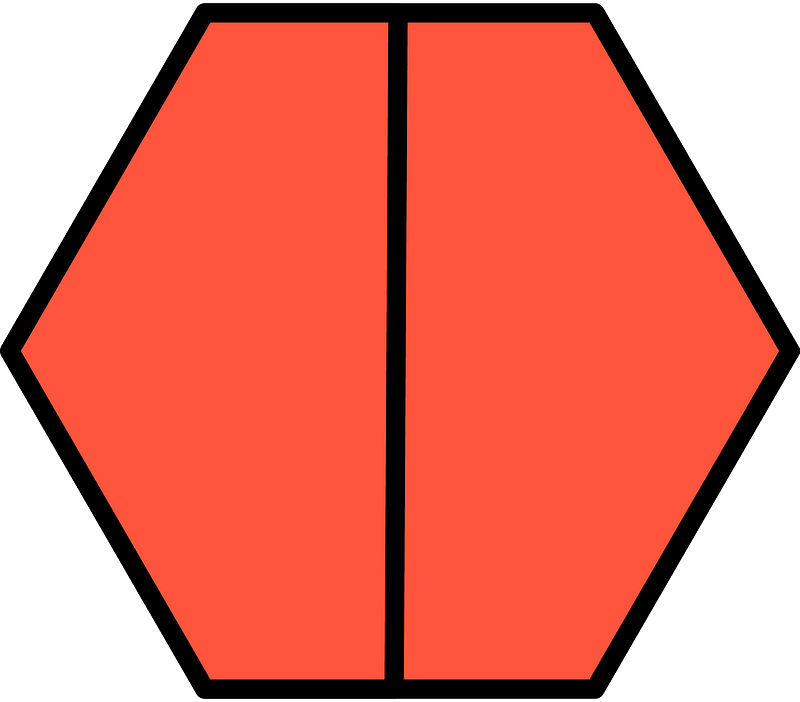 Vermilion Hexagon Fraction 2:2