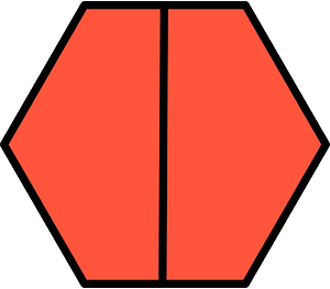 Vermilion Hexagon Fraction 2:2