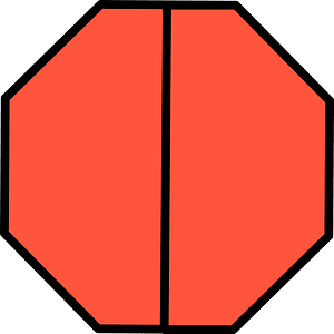 Vermilion Octagon Fraction 2:2
