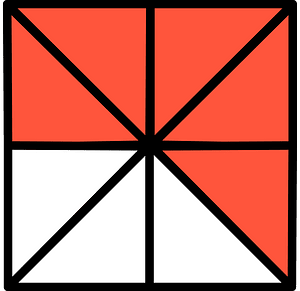 Vermilion Square Fraction 5:8