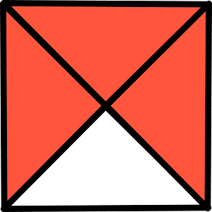 Vermilion Square Fraction 3:4